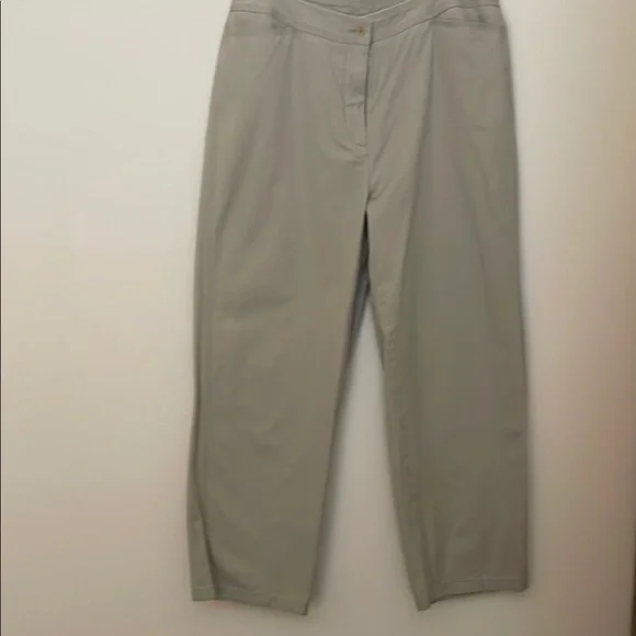 Caslon Khaki Straight Leg Trousers - Picture 1 of 5